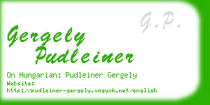 gergely pudleiner business card